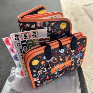 Busy Board Bag with Multiple Buckle, Zipper & Clock Learning Activities