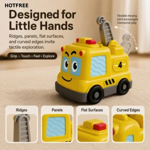 4-in-1 Montessori Toy Cars Set - Stacking Nesting Magnetic Following Toddler Toy