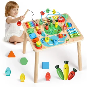 12 in 1 Montessori Activity Table for Toddler 1-3 Years Old